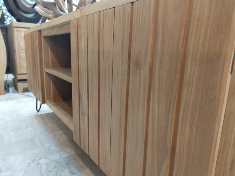 Mobile porta tv Teak linea vintage di Artigianale con uno SCONTO IMPERDIBILE
