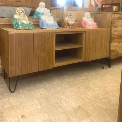 Mobile porta tv Teak linea vintage di Artigianale a prezzi outlet
