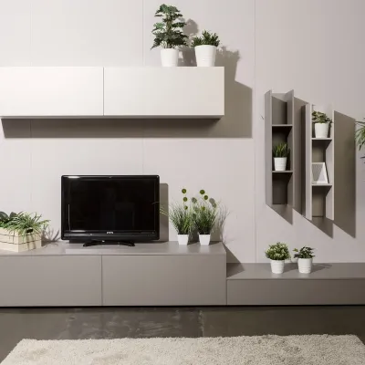 Porta tv in laminato opaco stile moderno Soggiorno a terra Cinquanta3