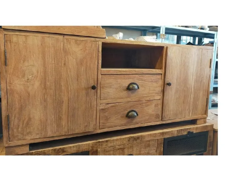 Mobile porta tv Teak massello riciclato di Artigianale con uno SCONTO IMPERDIBILE