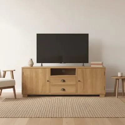 Mobile modello Teak massello riciclato porta tv di Artigianale in Offerta Outlet
