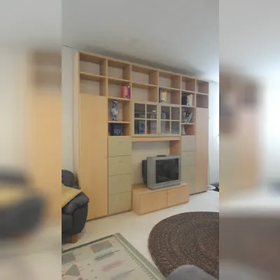 Porta tv in rovere chiaro e laccato scontato del -70%