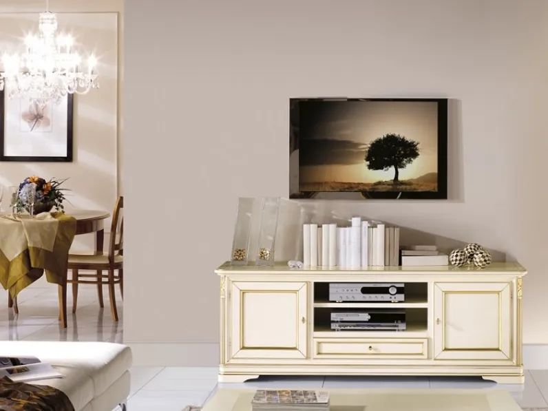 Porta tv in stile classico Artigianale in legno Offerta Outlet
