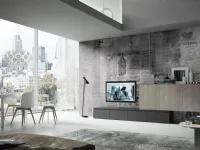 Porta tv in stile design Siloma in laminato materico Offerta Outlet