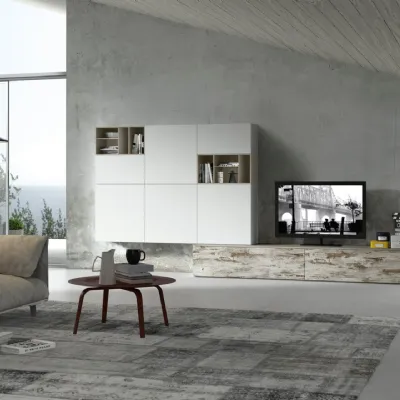 Porta tv in stile moderno Siloma in melamminico Offerta Outlet