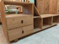 Mobile porta tv Scala in teak massello di Artigianale con forte sconto