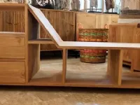 Mobile porta tv Scala in teak massello di Artigianale con forte sconto