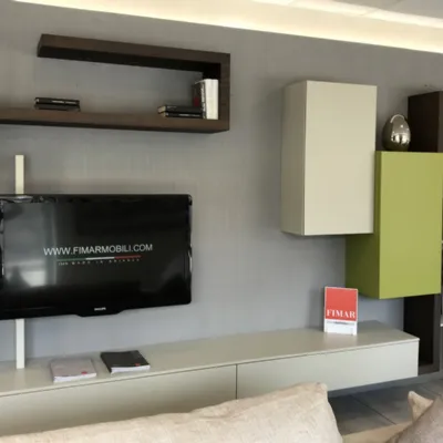 Porta tv Soggiorno side system  Fimar in legno in Offerta Outlet