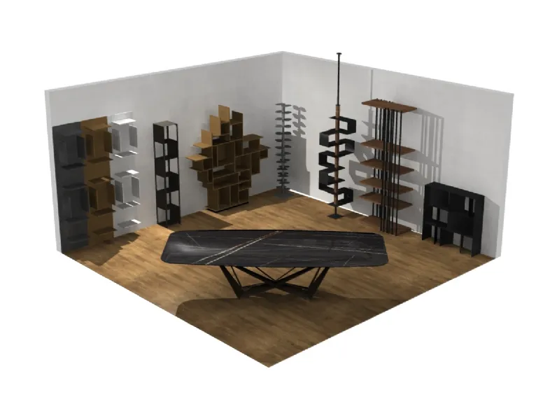 Composizione per il soggiorno modello Personalizzati di Cattelan italia in Offerta Outlet