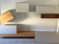 Parete attrezzata Parete soggiono santa lucia decorativo e legno nodato di Santalucia in OFFERTA OUTLET