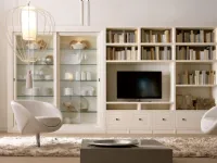 Pacema Soggiorno Soggiorno bianco anticato pennellato Laccato Opaco Librerie