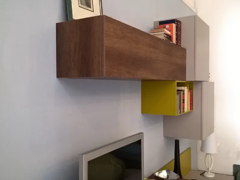 Soggiorno Siloma laccato opaco e in laminato materico  a prezzo scontato
