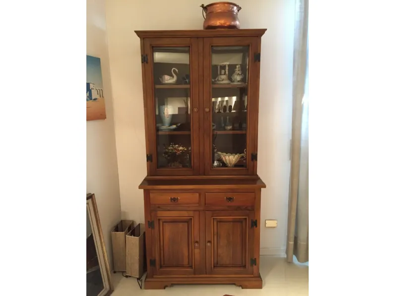 Vetrinetta in legno stile classico Credenza-vetrina bonanza Abbondi interni