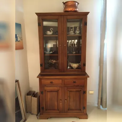 Vetrinetta in legno stile classico Credenza-vetrina bonanza Abbondi interni