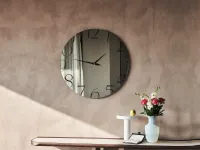 Specchio stile moderna modello Moment con orologio in OFFERTA OUTLET 