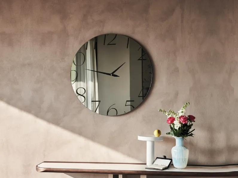 Specchio stile moderna modello Moment con orologio in OFFERTA OUTLET 