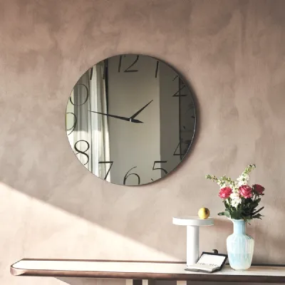 Specchio stile moderna modello Moment con orologio in OFFERTA OUTLET 
