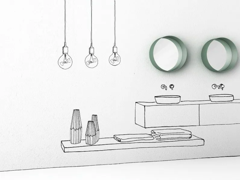 Specchio Dot laccato opaco di Minotti italia in stile design SCONTATO  affrettati