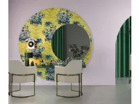 Specchio Maxi specchiera con tessuto seta velluto  di Md work in stile design SCONTATO