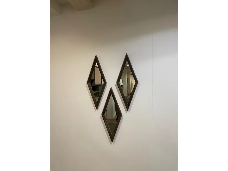 Specchio moderna Composizione specchi rombo  di Artigianale in Offerta Outlet