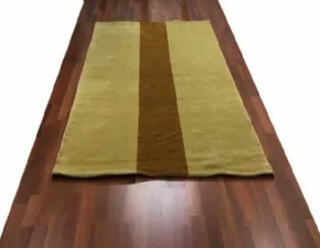  TAPPETO DI LANA GCM MODELLO TWIN COLORE BEIGE/ CAMEL 140x240cm In 100% LANA 