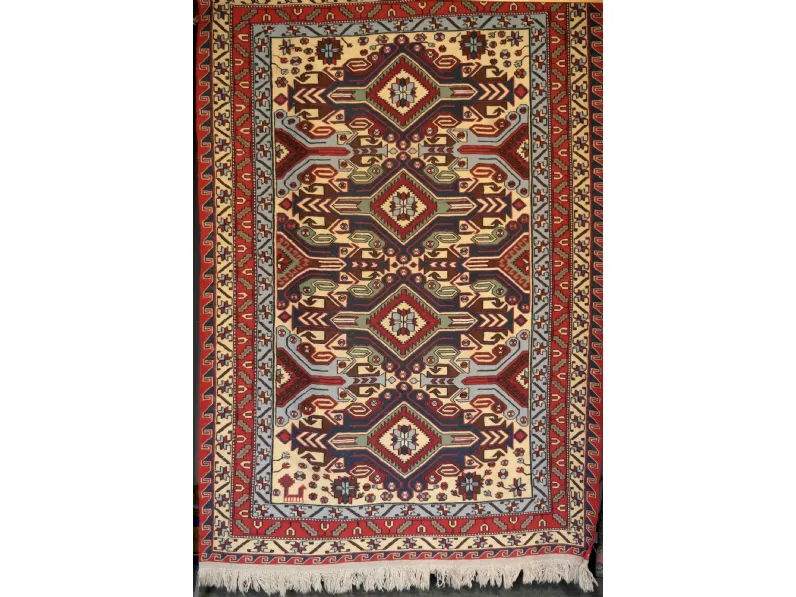 Tappeto classico rettangolare in lana Sumak cm.160x240 di Sitap a prezzo scontato
