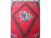 Tappeto classico Kilim, tappeto orientale rombo centrale, rug Tisca a prezzo scontato