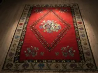 Tappeto classico Kilim, tappeto orientale rombo centrale, rug Tisca a prezzo scontato