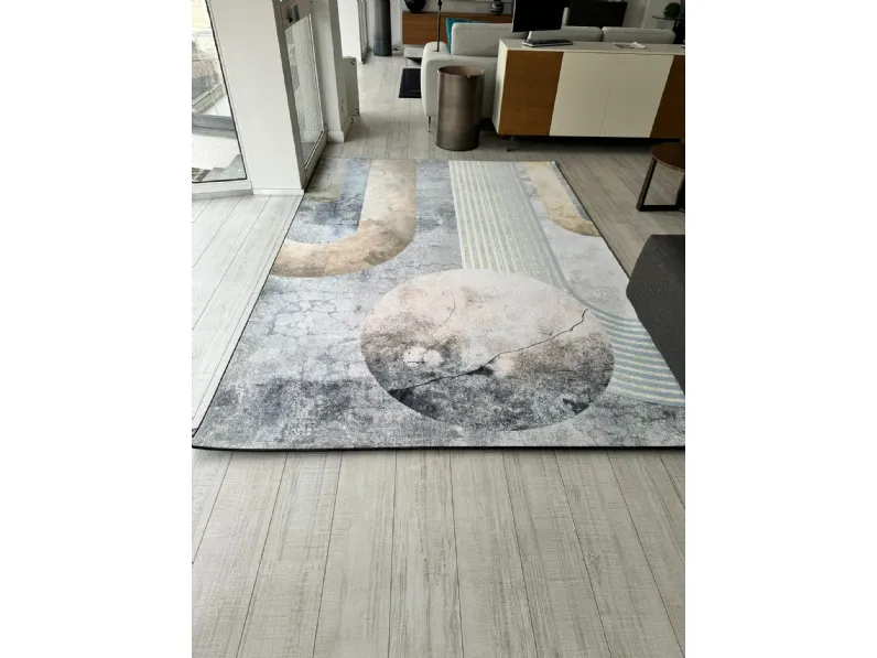 Tappeto modello clock di inkiostro bianco Adriani e rossi con sconti imperdibili