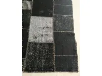 Tappeto modello Nero patchwork Artigianale in lana  in Offerta Outlet