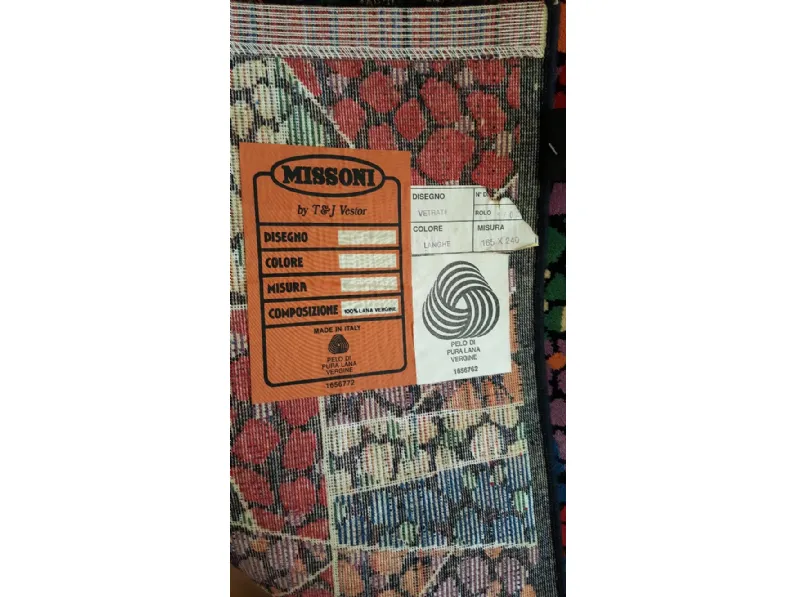 Tappeto modello Vetrate Missoni tappeti in lana  a prezzo Outlet