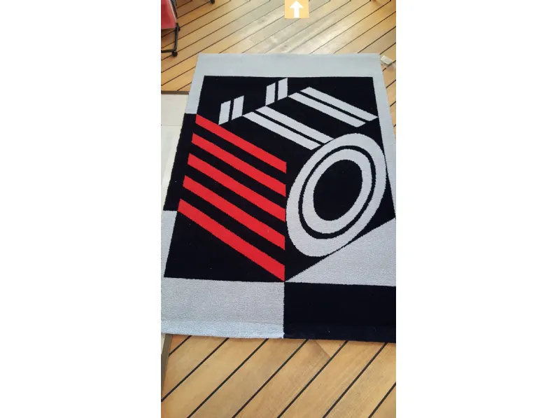Tappeto moderno Red lines ege Artigianale a prezzo scontato