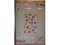 Tappeto moderno in lana quadrato Pesci di Sitap in Offerta Outlet