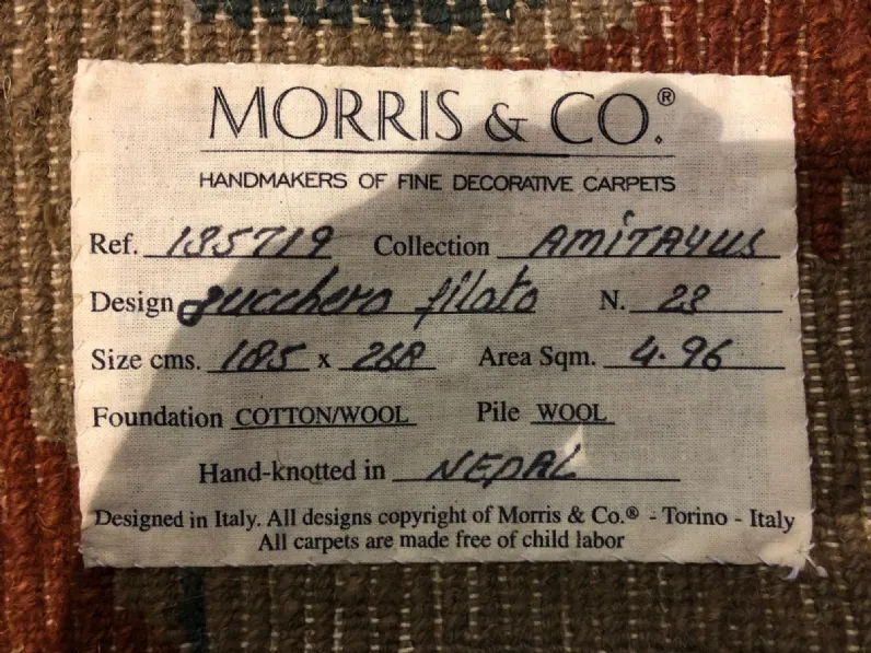Tappeto rettangolare  in stile moderno Zucchero filato Morris & co. a prezzo Outlet
