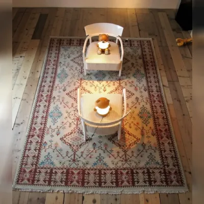 Tappeto modello Tappeto orientale  kilim disegno pirot Tisca in fibra naturale  a prezzo Outlet
