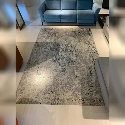 Tappeto design Vintage grigio e blu Doimo salotti a prezzo ribassato