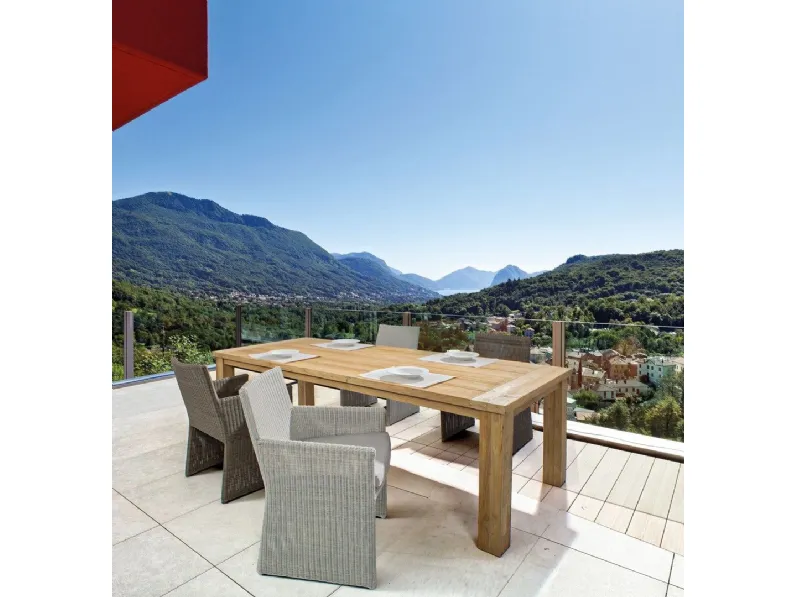 Tavolo scontato per l'esterno Tavolo fisso bounty 240 x 100 Outlet etnico