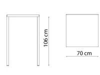 Tavolo per l'esterno modello Tavolo alto quatris 70 x 70 grigio antico - vermobil Vermobil a prezzi outlet