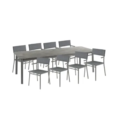 Tavolo per l'esterno Set oron con 8 poltroncine Collezione esclusiva a prezzo ribassato