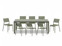 Tavolo per l'esterno modello Set tavolo bundi vede con 8 sedie nina Vermobil con forte sconto