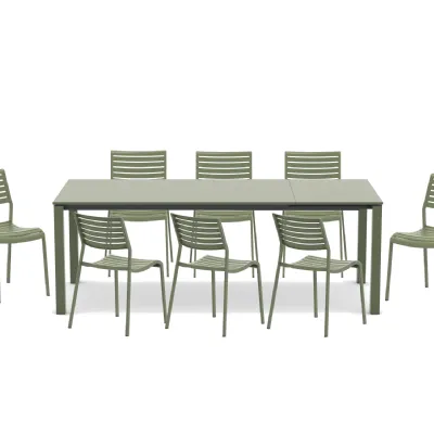 Tavolo per l'esterno modello Set tavolo bundi vede con 8 sedie nina Vermobil con forte sconto