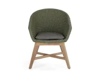 Tavolo da giardino  set tavolo roderick 150 cm con 4 sedie coachella verdi a marchio Bizzotto a prezzo ribassato