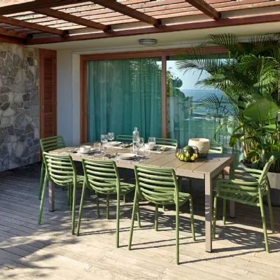 Tavolo modello Rio 210 ext a 280 piano resina da giardino Nardi in Offerta Outlet 