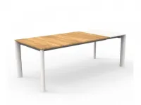 Tavolo per l'esterno modello Domino da 160/215 teak/bianco Talenti con forte sconto