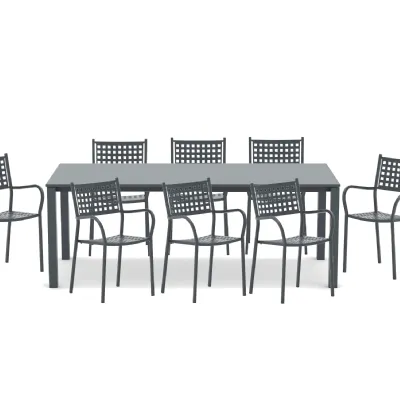 Tavolo da giardino modello Set tavolo bundi e 8 sedie alice Vermobil in offerta