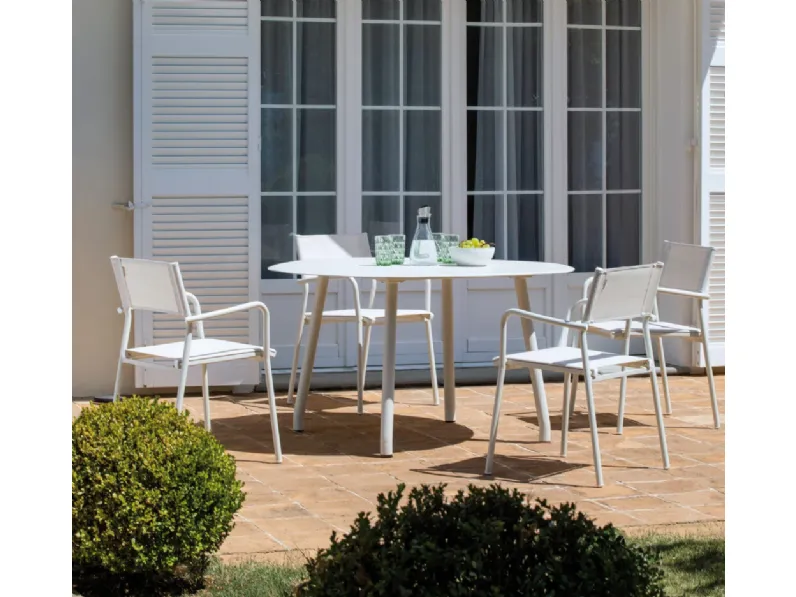 Tavolo per l'esterno modello Set tavolo verdea con 4 emma fango Vermobil a prezzi convenienti