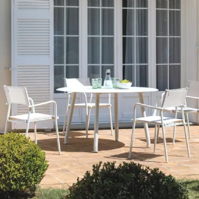 Tavolo per l'esterno modello Set tavolo verdea con 4 emma fango Vermobil a prezzi convenienti