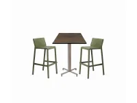 Tavolo scontato per l'esterno Tavolo high 70x70 e sgabelli trill nardi Nardi