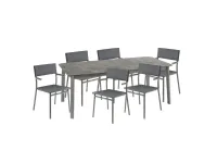 Tavolo da giardino modello Set tavolo oron 154 con 6 poltroncine Collezione esclusiva con forte sconto