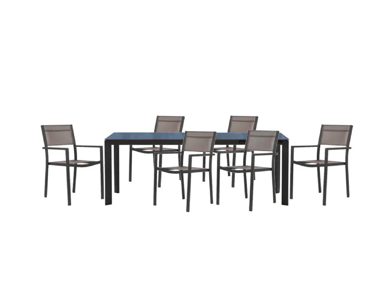 Tavolo per l'esterno Tavolo alfa allungabile con poltroncine Fiam a prezzo ribassato